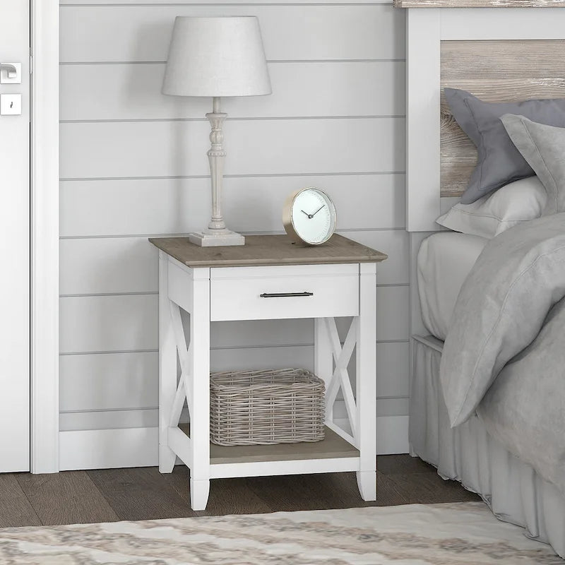 Coastal Box Drawer Nightstand