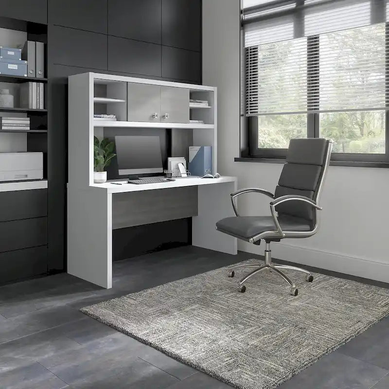60" Credenza Desk with Hutch