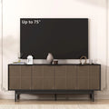 64" Mid-Century TV Stand Entertainment Center with Doors