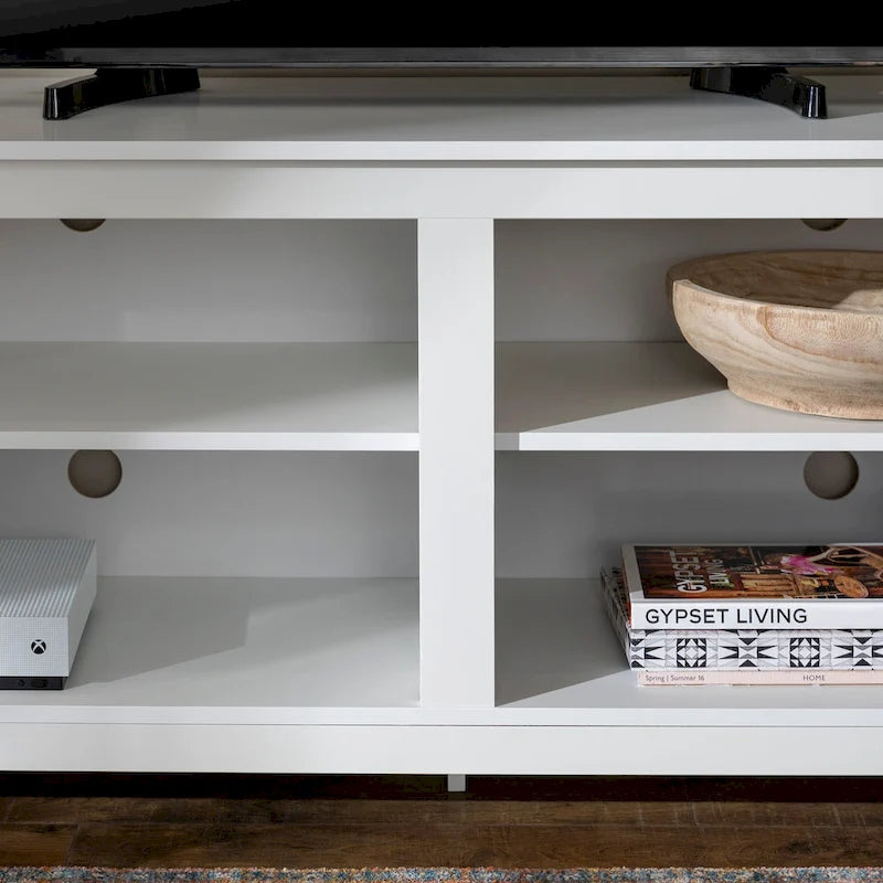 58-inch Modern TV Stand with 2 Adjustable Shelves, Fits TVs up to 65 Inches