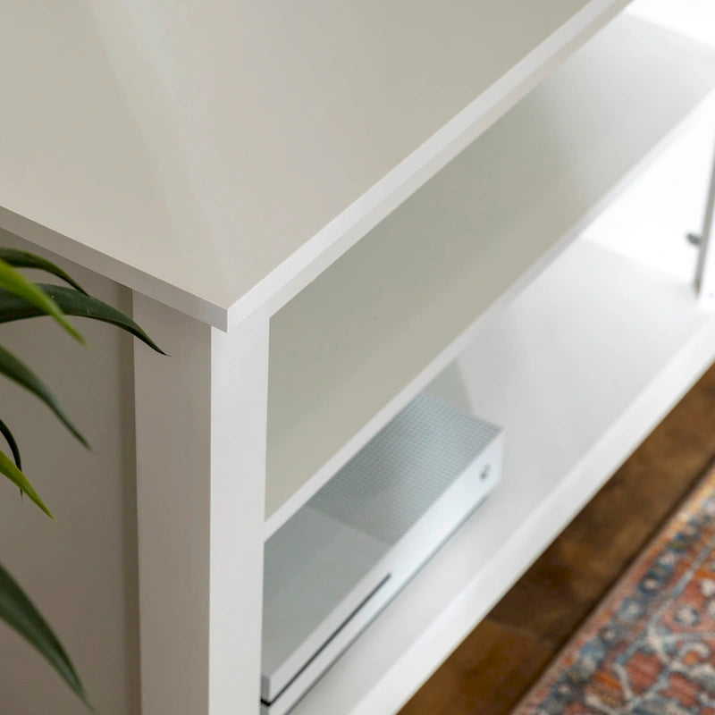 58-inch Modern TV Stand with 2 Adjustable Shelves, Fits TVs up to 65 Inches