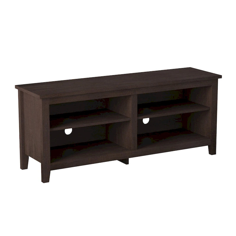 58-inch Modern TV Stand with 2 Adjustable Shelves, Fits TVs up to 65 Inches