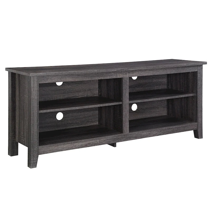58-inch Modern TV Stand with 2 Adjustable Shelves, Fits TVs up to 65 Inches