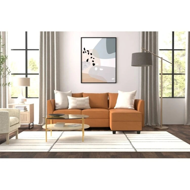 Convertible Modular Linen Sectional Sofa for Living Room, Apartment, and Office