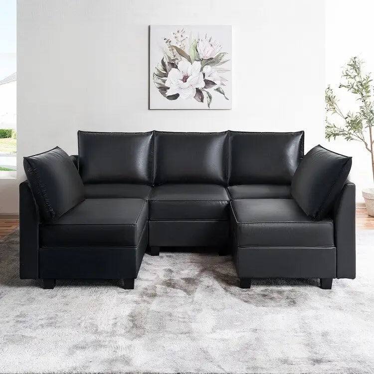 Convertible Modular Linen Sectional Sofa for Living Room, Apartment, and Office