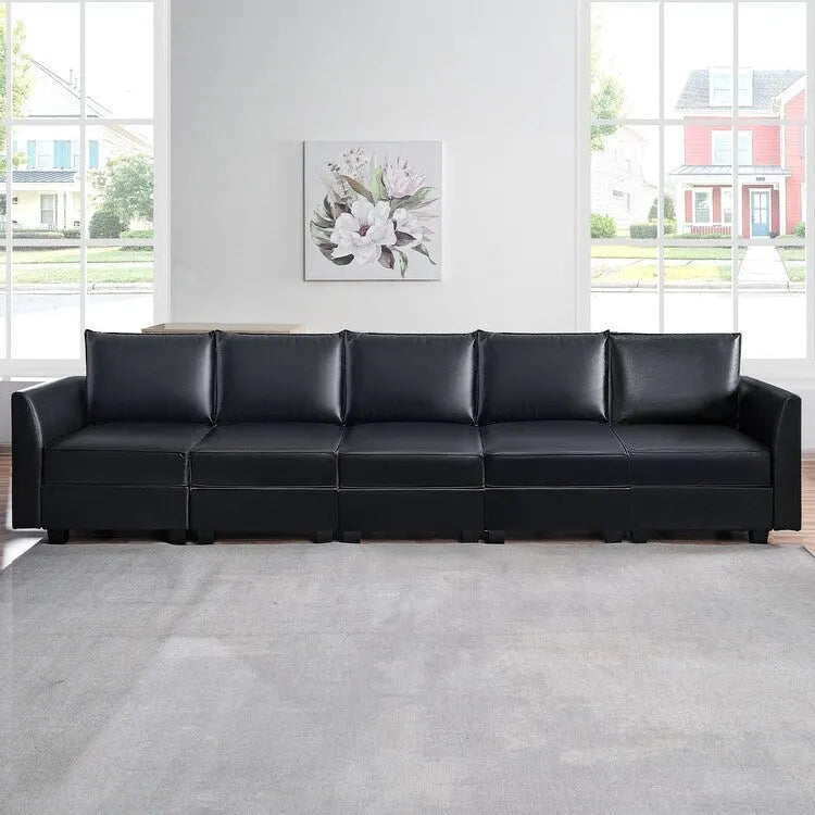 Convertible Modular Linen Sectional Sofa for Living Room, Apartment, and Office