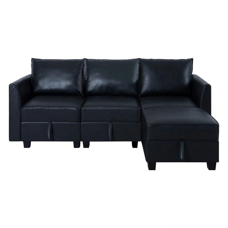 Convertible Modular Linen Sectional Sofa for Living Room, Apartment, and Office