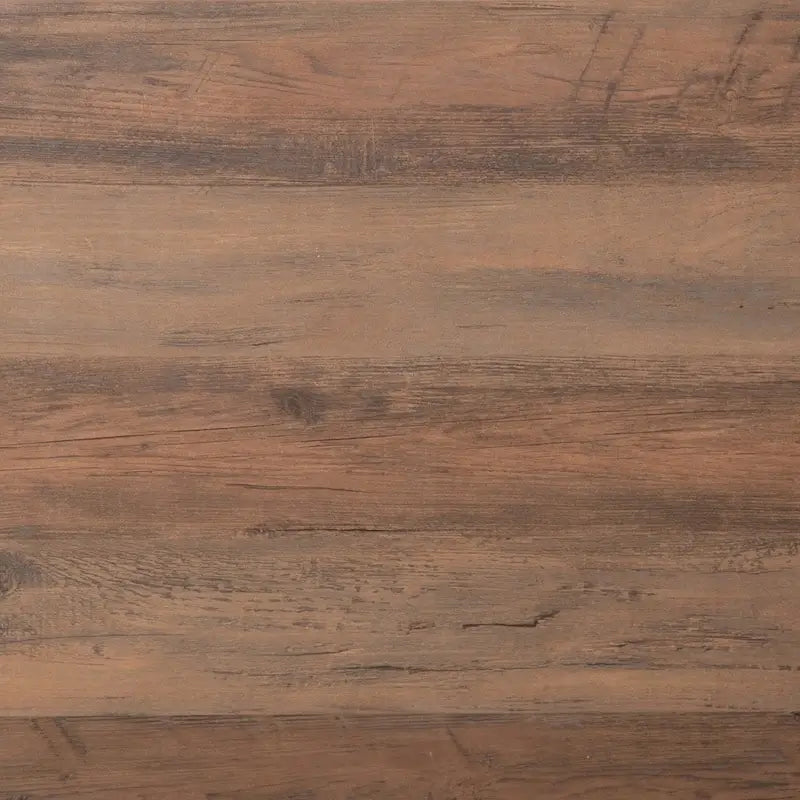 2-Tier Farmhouse Coffee Table with Metal Braces and Corner Caps