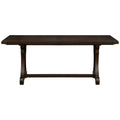 Extendable Rectangle Dining Table with Trestle Base, Seats 6 to 8