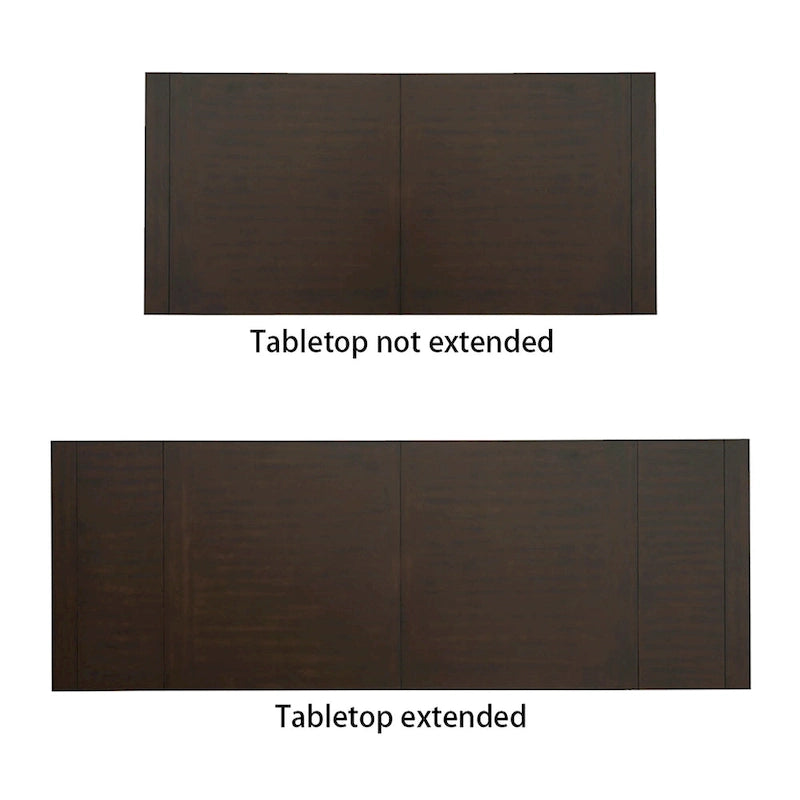 Extendable Rectangle Dining Table with Trestle Base, Seats 6 to 8