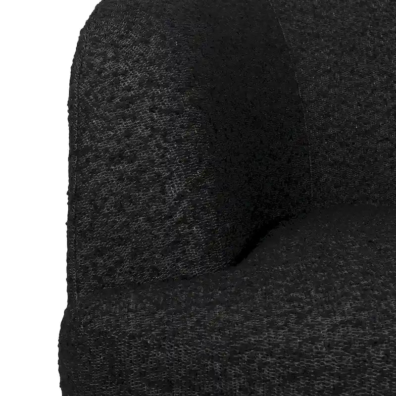 Boucle Upholstered 360° Swivel Barrel Club Chair, 300 lb Capacity