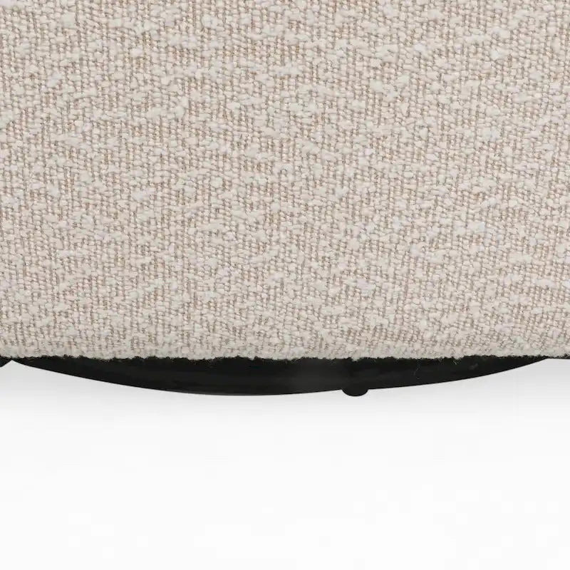 Boucle Upholstered 360° Swivel Barrel Club Chair, 300 lb Capacity