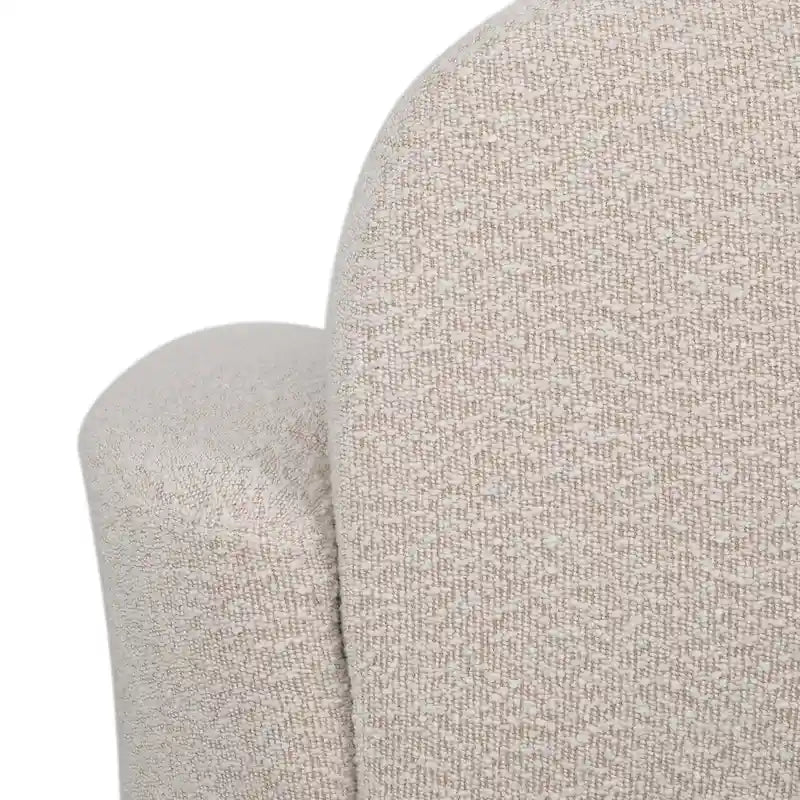 Boucle Upholstered 360° Swivel Barrel Club Chair, 300 lb Capacity