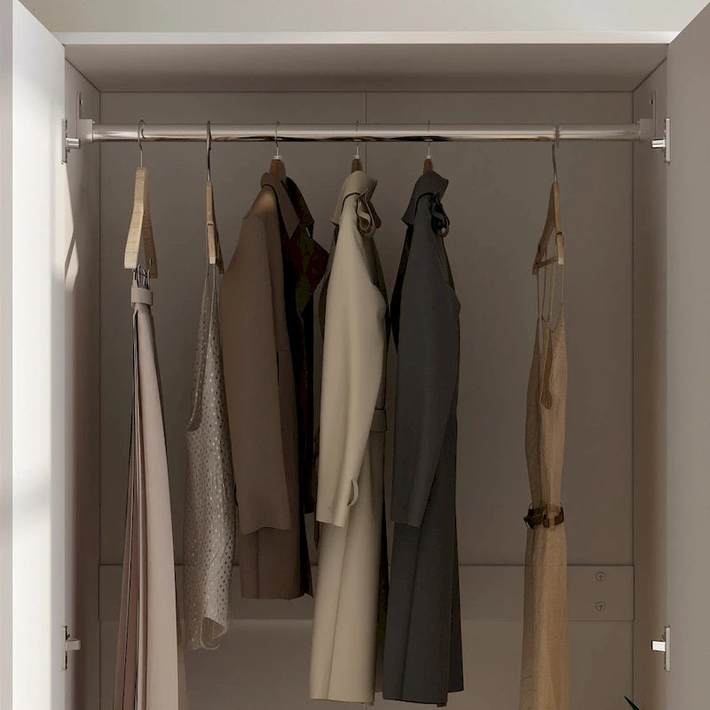 2-Door Armoire with Garment Rod and Drawer, 31.5"W x 66.9"H
