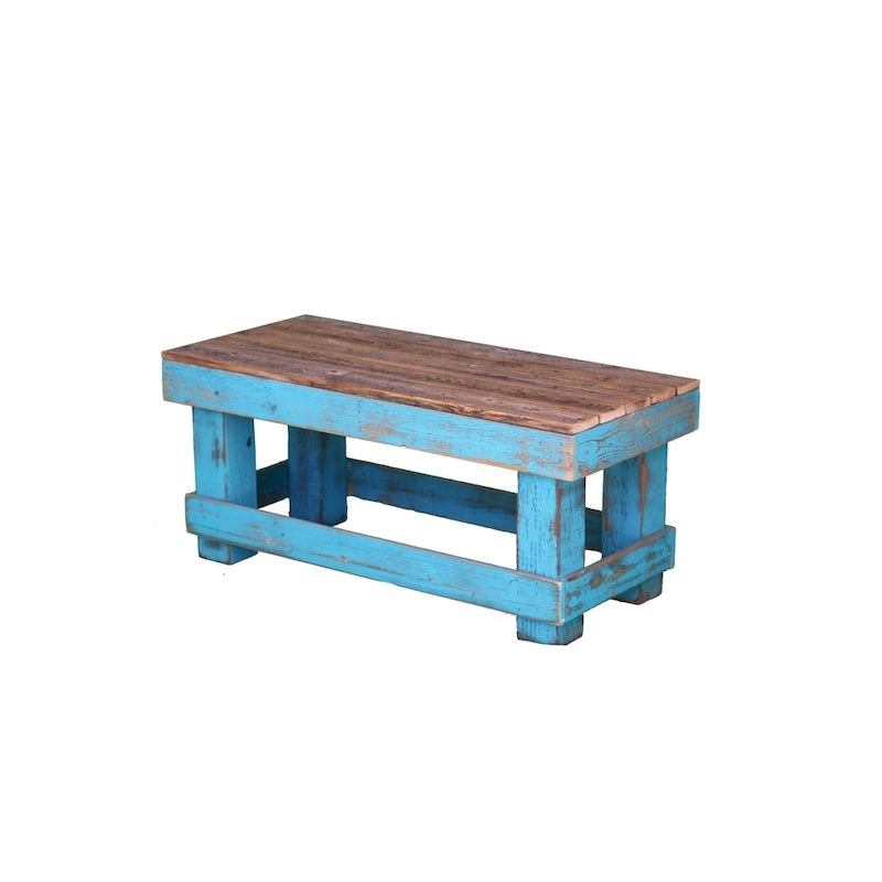 Reclaimed Wood Coffee Table with Distressed Finish