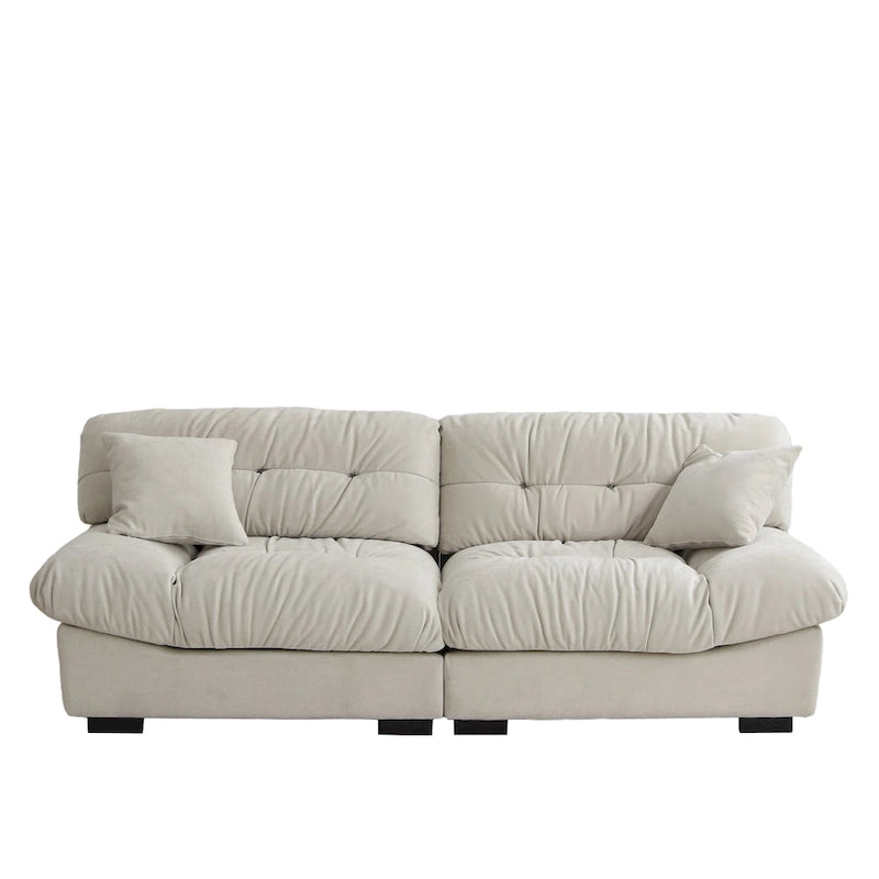 Cloud Loveseat Sofa with High-Density Foam and Down Fill, Removable Cover