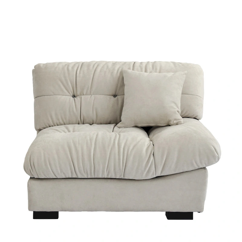 Cloud Loveseat Sofa with High-Density Foam and Down Fill, Removable Cover