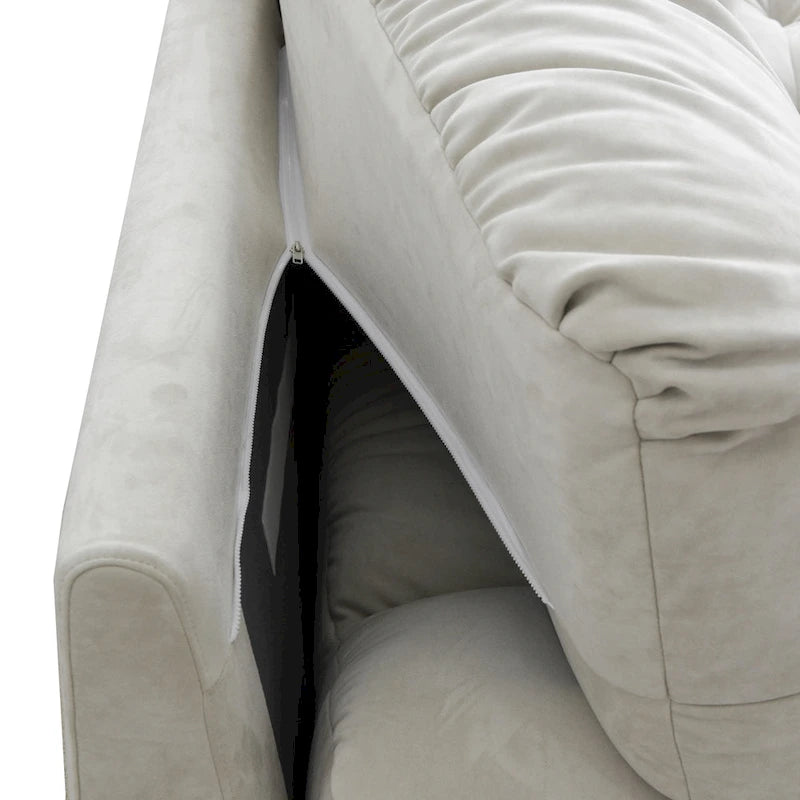 Cloud Loveseat Sofa with High-Density Foam and Down Fill, Removable Cover