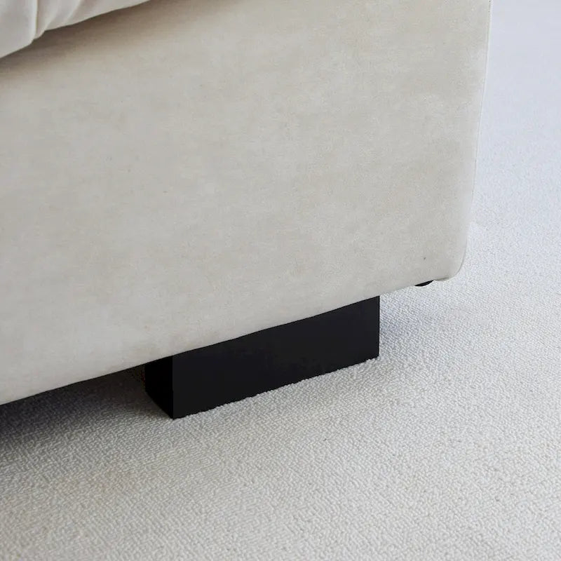 Cloud Loveseat Sofa with High-Density Foam and Down Fill, Removable Cover