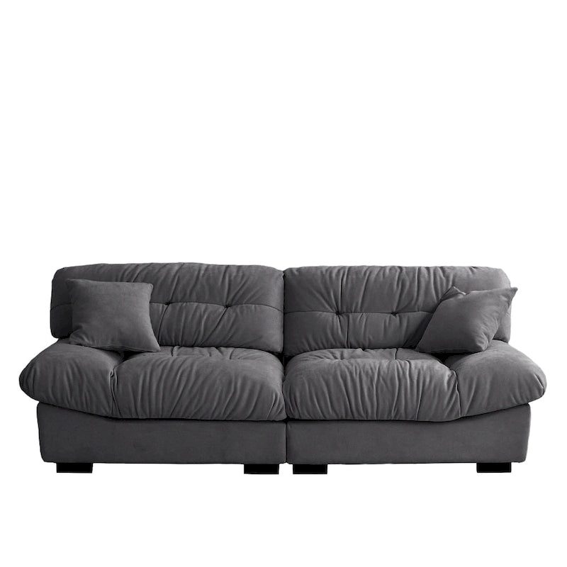 Cloud Loveseat Sofa with High-Density Foam and Down Fill, Removable Cover