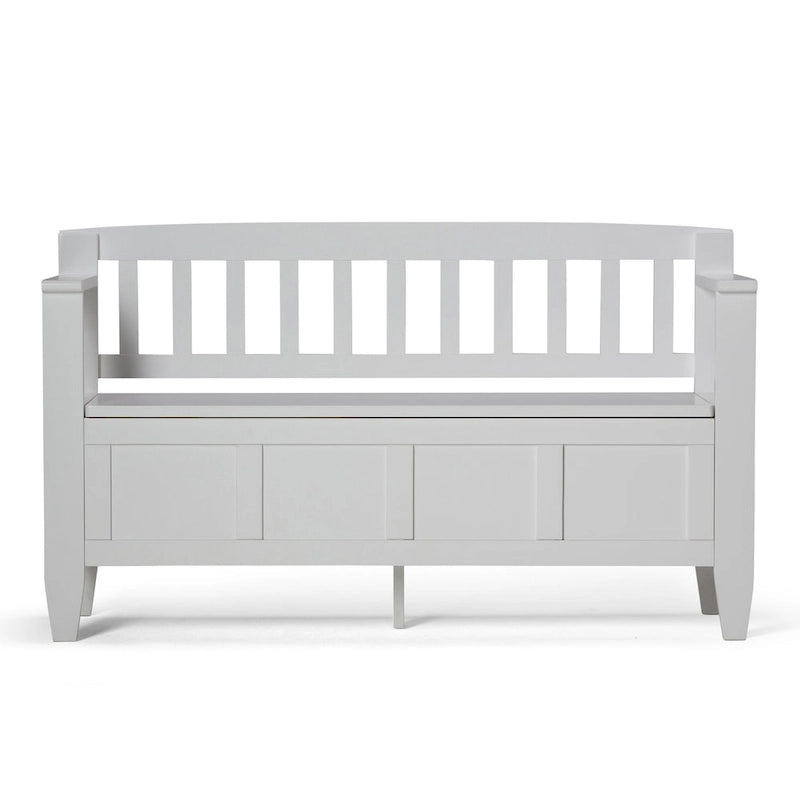 Solid Wood Entryway Storage Bench with Flip-Up Lid and Shaker Panels, 48"W