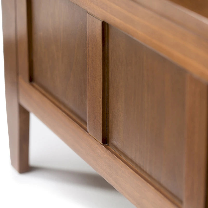 Solid Wood Entryway Storage Bench with Flip-Up Lid and Shaker Panels, 48"W