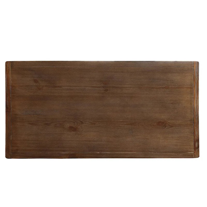 Rustic Brown 60-inch Solid Wood Counter Height Dining Table, Seats 4 to 6
