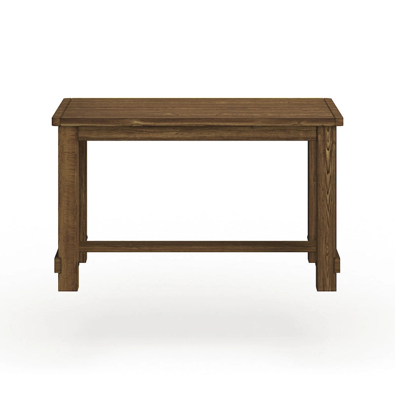 Rustic Brown 60-inch Solid Wood Counter Height Dining Table, Seats 4 to 6