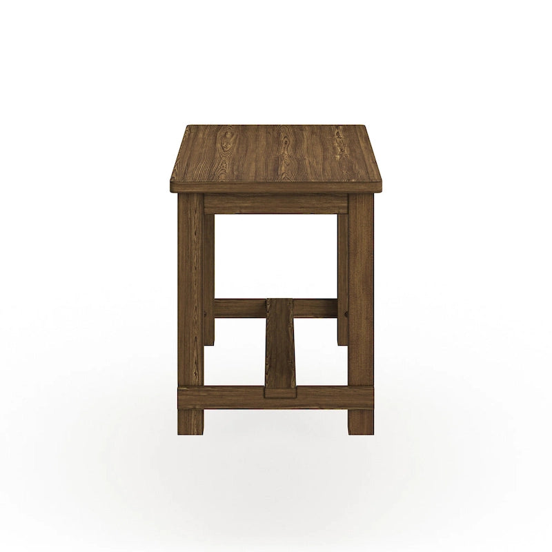 Rustic Brown 60-inch Solid Wood Counter Height Dining Table, Seats 4 to 6