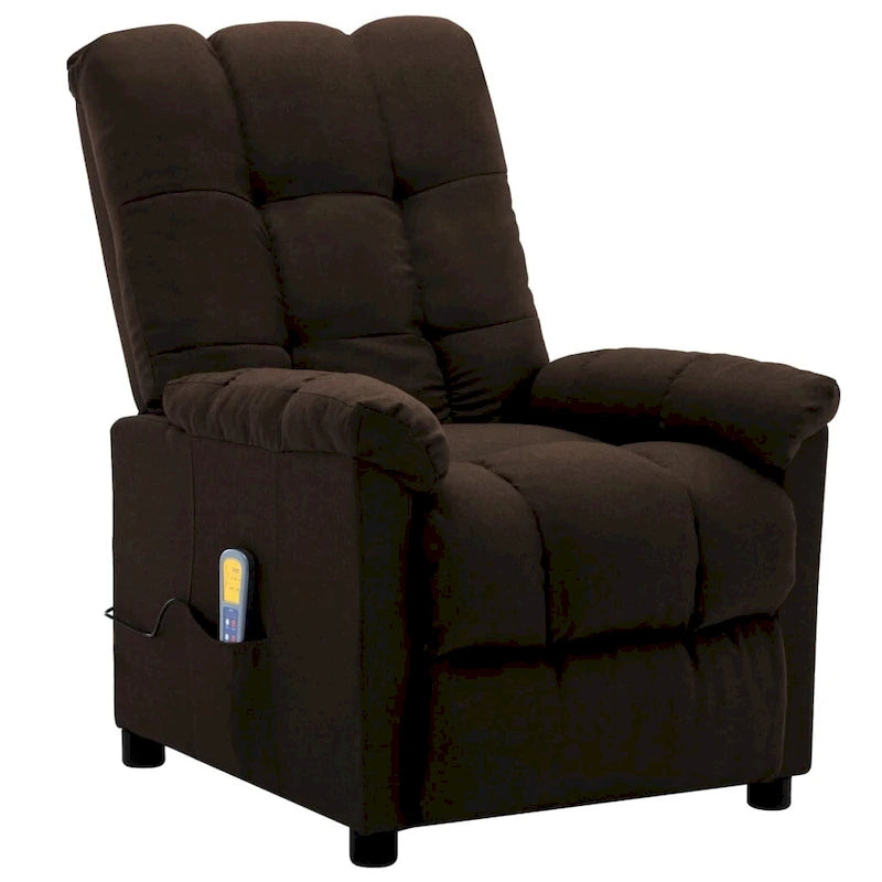 Fabric Massage Recliner Chair with 6-Point Vibration and Remote Control