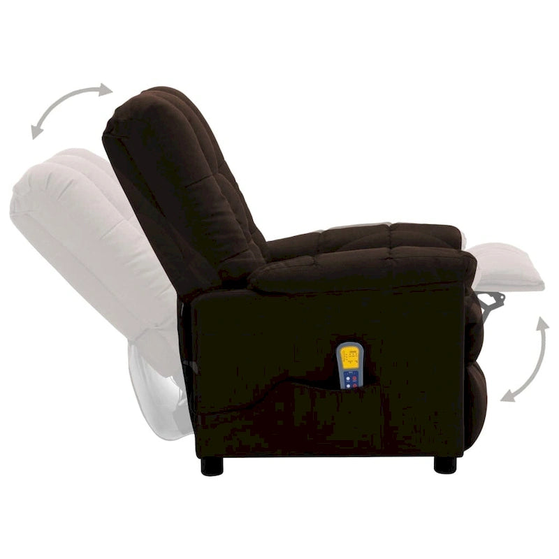 Fabric Massage Recliner Chair with 6-Point Vibration and Remote Control