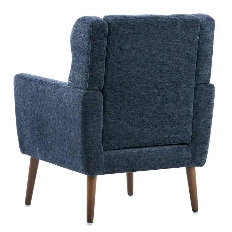 Chenille Accent Armchair with Ergonomic Design and Waist Pillow