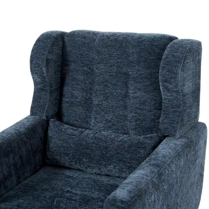 Chenille Accent Armchair with Ergonomic Design and Waist Pillow