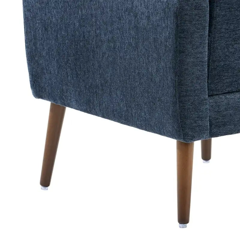 Chenille Accent Armchair with Ergonomic Design and Waist Pillow