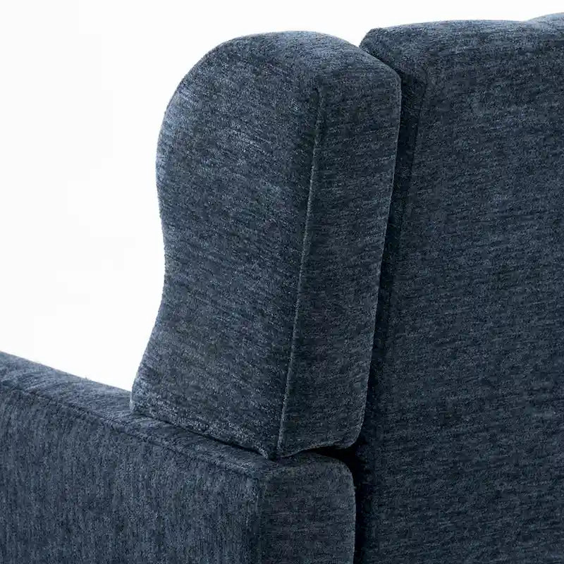 Chenille Accent Armchair with Ergonomic Design and Waist Pillow