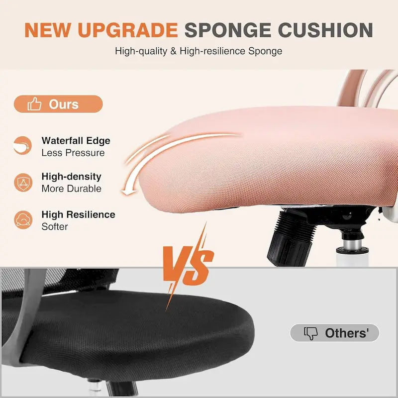 Ergonomic High-Back Mesh Office Chair with Adjustable Headrest and Flip-Up Arms