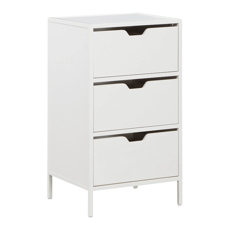 3-Drawer Accent Storage Cabinet with Steel Frame and Laminate Finish