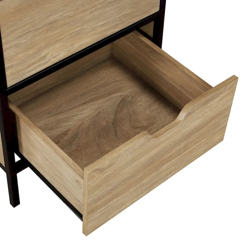 3-Drawer Accent Storage Cabinet with Steel Frame and Laminate Finish