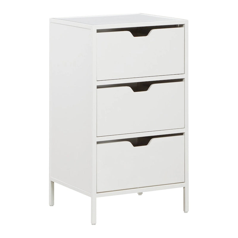 3-Drawer Accent Storage Cabinet with Steel Frame and Laminate Finish