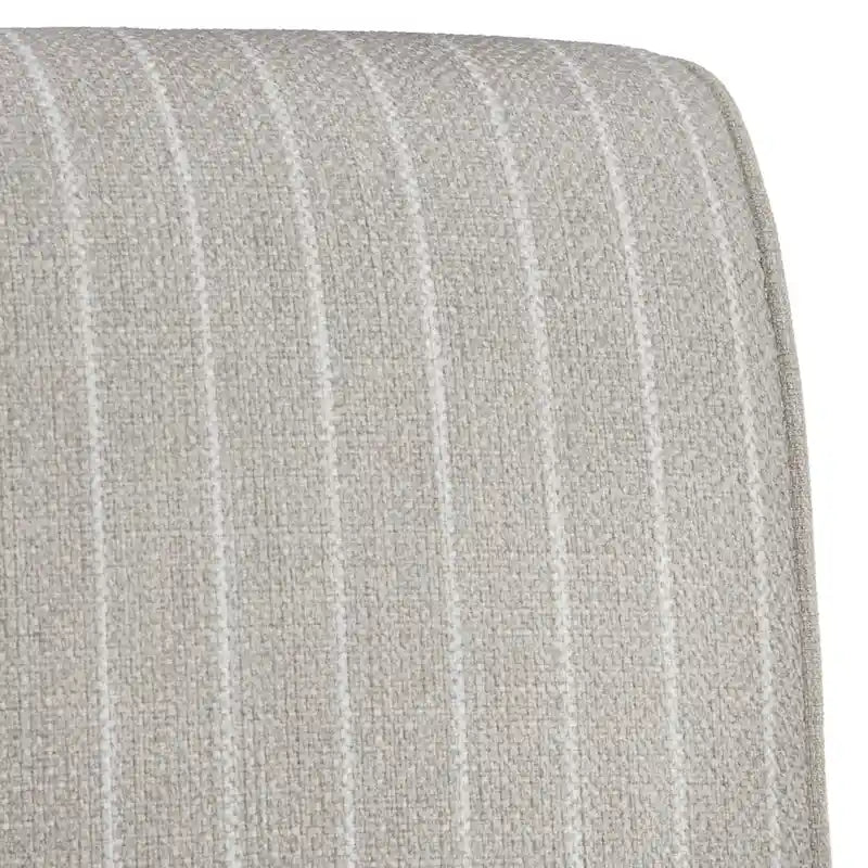 Two-Tone Linen Upholstered Corner Chair with Rubberwood Legs