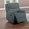 Manual Recliner Chair with Plush Armrests and Headrest