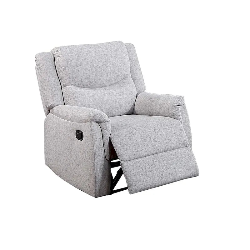 Manual Recliner Chair with Plush Armrests and Headrest