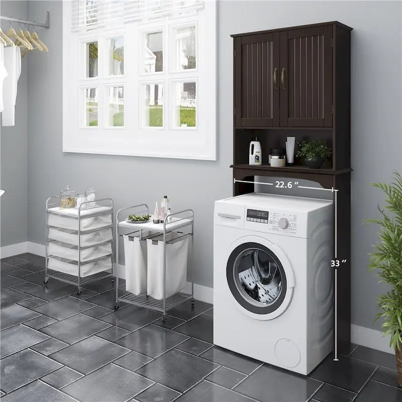 Over-the-Toilet Bathroom Storage Organizer with 3 Shelves