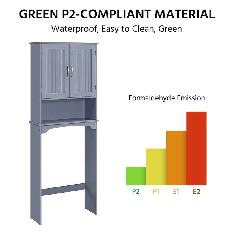 Over-the-Toilet Bathroom Storage Organizer with 3 Shelves