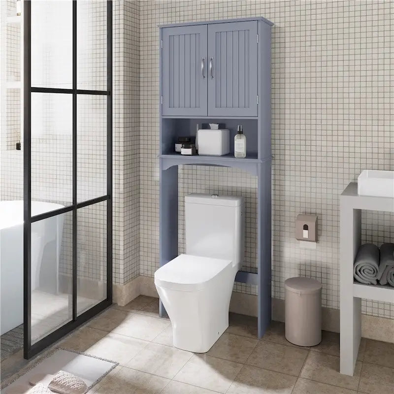 Over-the-Toilet Bathroom Storage Organizer with 3 Shelves