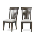 Nailhead Trim Upholstered Dining Chairs, Set of 2