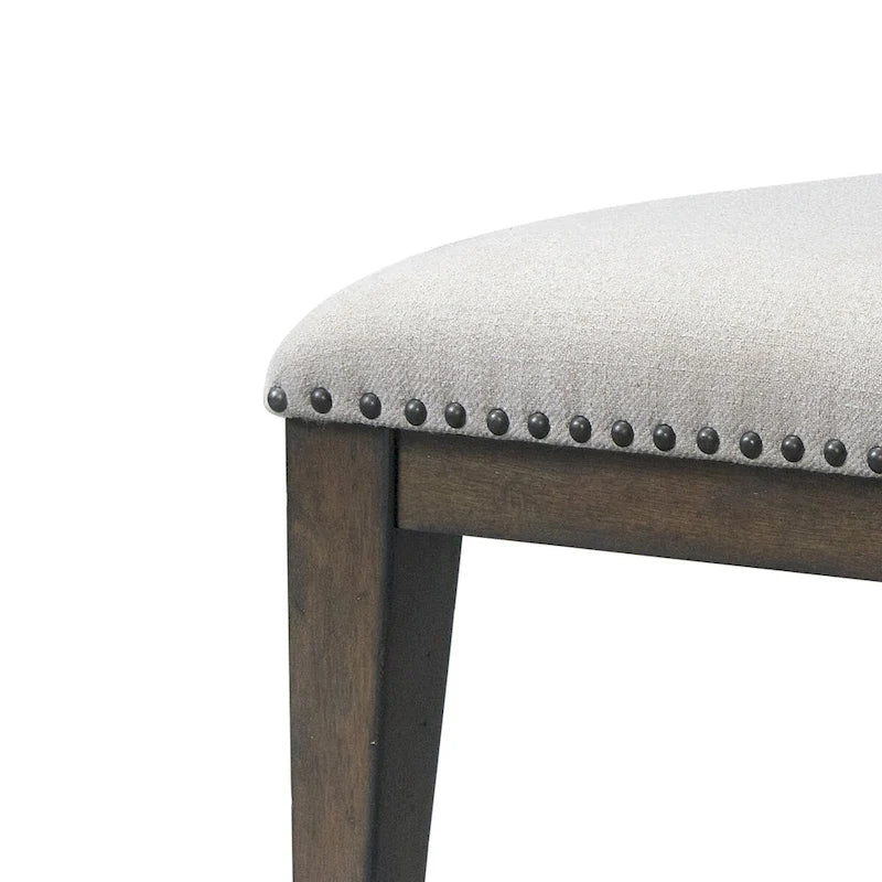 Nailhead Trim Upholstered Dining Chairs, Set of 2