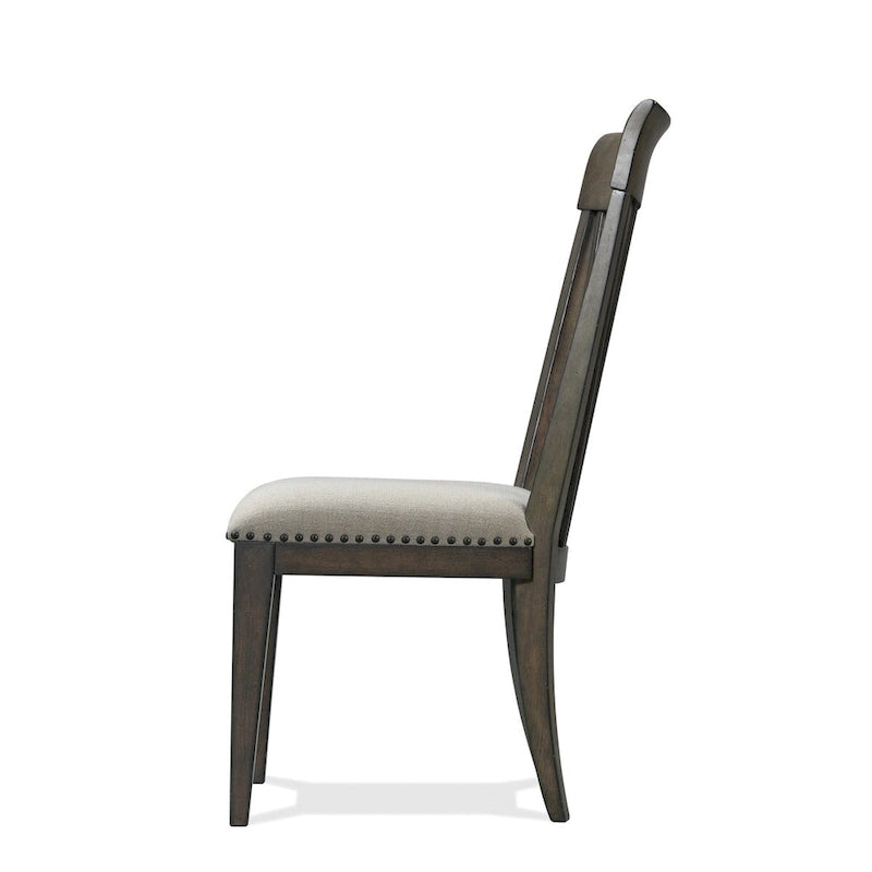 Nailhead Trim Upholstered Dining Chairs, Set of 2